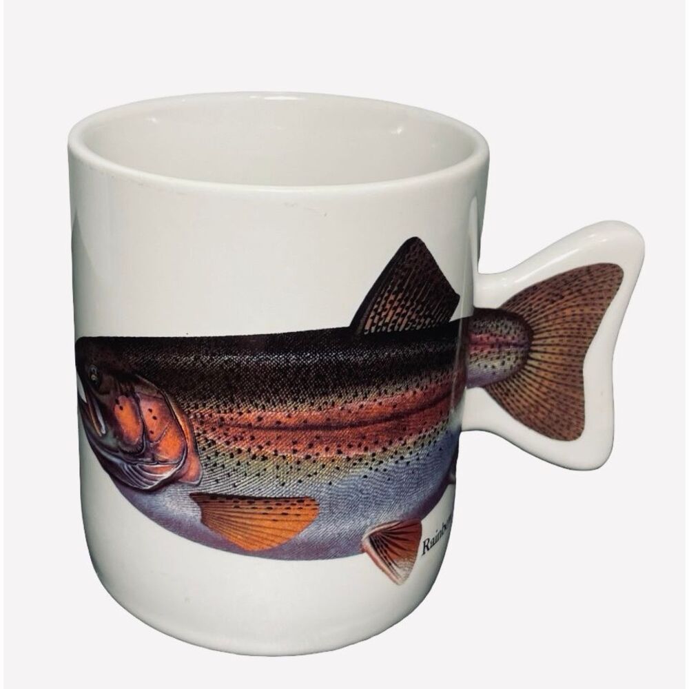 Vintage 1990 Rainbow Trout Mug